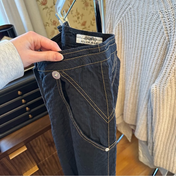 Vintage Krizia Jeans black pants sz 8 - Picture 7 of 10